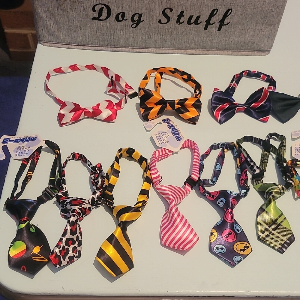 Adjustable Dog Or Cat Bow Tie and Neckties (Choose 2)